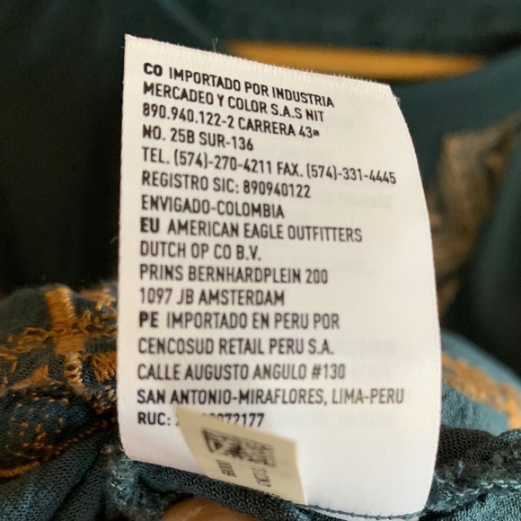 AMERICAN EAGLE BOHO EMBROIDERED PEASANT TOP - Picture 8 of 8